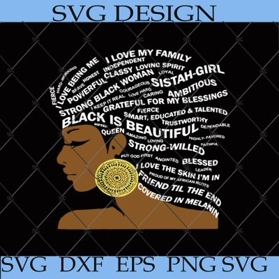 Black is Beautiful, Black History Month SVG, Hair Word Black Mixed SVG ...