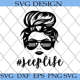 Digital download, jeep life svg, jeep mama svg, messy bun jeep svg ...