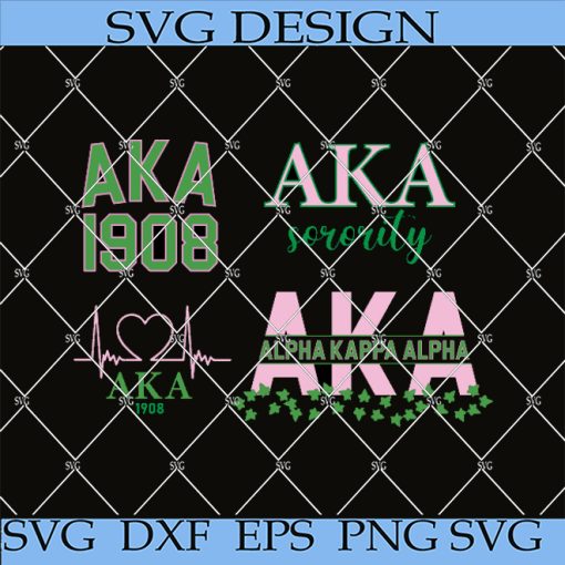 AKA SVG Bundle, Alpha Kappa Alpha SVG, AKA 1908 SVG, Alpha Kappa SVG ...
