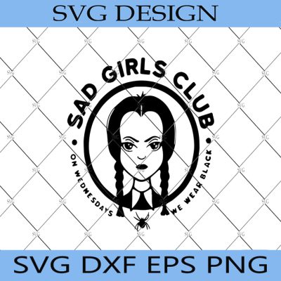 Sad Girls Club png, On Wednesdays We Wear Black SVG, The Addams Family ...